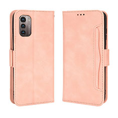 Coque Portefeuille Livre Cuir Etui Clapet BY3 pour Nokia G21 Rose