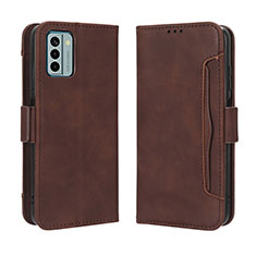 Coque Portefeuille Livre Cuir Etui Clapet BY3 pour Nokia G22 Marron