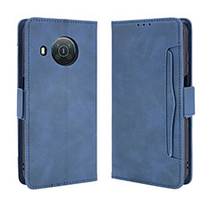 Coque Portefeuille Livre Cuir Etui Clapet BY3 pour Nokia X100 5G Bleu