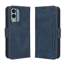 Coque Portefeuille Livre Cuir Etui Clapet BY3 pour Nokia X30 5G Bleu