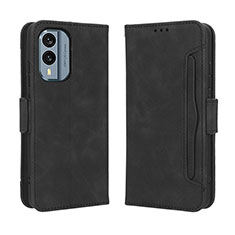 Coque Portefeuille Livre Cuir Etui Clapet BY3 pour Nokia X30 5G Noir