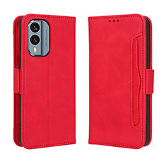 Coque Portefeuille Livre Cuir Etui Clapet BY3 pour Nokia X30 5G Rouge