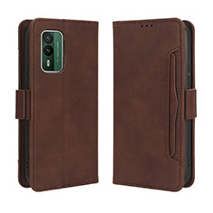 Coque Portefeuille Livre Cuir Etui Clapet BY3 pour Nokia XR21 Marron