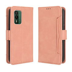 Coque Portefeuille Livre Cuir Etui Clapet BY3 pour Nokia XR21 Rose