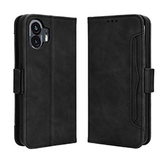 Coque Portefeuille Livre Cuir Etui Clapet BY3 pour Nothing Phone 2 Noir