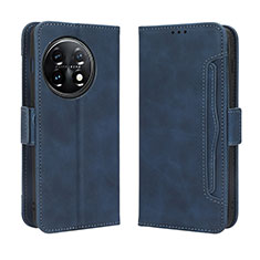 Coque Portefeuille Livre Cuir Etui Clapet BY3 pour OnePlus 11 5G Bleu