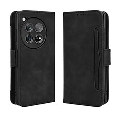 Coque Portefeuille Livre Cuir Etui Clapet BY3 pour OnePlus 12R 5G Noir