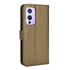 Coque Portefeuille Livre Cuir Etui Clapet BY3 pour OnePlus 9 5G Marron