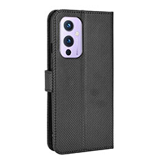 Coque Portefeuille Livre Cuir Etui Clapet BY3 pour OnePlus 9 5G Noir