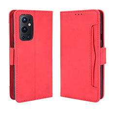 Coque Portefeuille Livre Cuir Etui Clapet BY3 pour OnePlus 9 Pro 5G Rouge