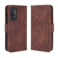 Coque Portefeuille Livre Cuir Etui Clapet BY3 pour OnePlus 9RT 5G Marron