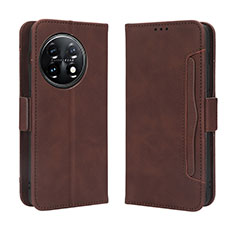 Coque Portefeuille Livre Cuir Etui Clapet BY3 pour OnePlus Ace 2 5G Marron