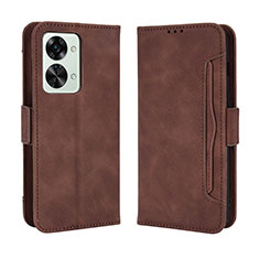 Coque Portefeuille Livre Cuir Etui Clapet BY3 pour OnePlus Nord 2T 5G Marron