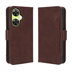 Coque Portefeuille Livre Cuir Etui Clapet BY3 pour OnePlus Nord CE 3 Lite 5G Marron