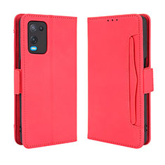 Coque Portefeuille Livre Cuir Etui Clapet BY3 pour Oppo A54 4G Rouge