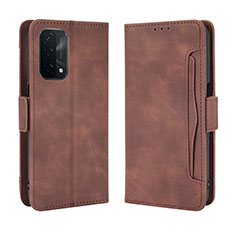 Coque Portefeuille Livre Cuir Etui Clapet BY3 pour Oppo A54 5G Marron