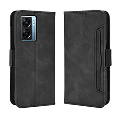 Coque Portefeuille Livre Cuir Etui Clapet BY3 pour Oppo A57 5G Noir