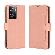 Coque Portefeuille Livre Cuir Etui Clapet BY3 pour Oppo A57s Rose