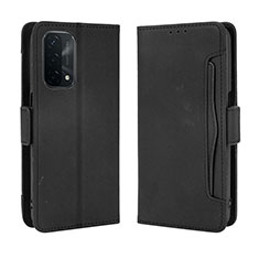 Coque Portefeuille Livre Cuir Etui Clapet BY3 pour Oppo A74 5G Noir