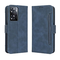 Coque Portefeuille Livre Cuir Etui Clapet BY3 pour Oppo A77 4G Bleu