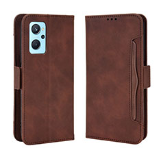 Coque Portefeuille Livre Cuir Etui Clapet BY3 pour Oppo A96 4G Marron