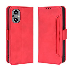 Coque Portefeuille Livre Cuir Etui Clapet BY3 pour Oppo A96 5G Rouge