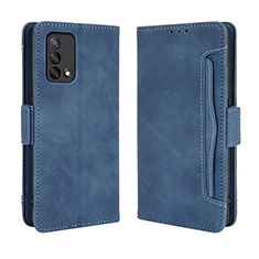 Coque Portefeuille Livre Cuir Etui Clapet BY3 pour Oppo F19s Bleu