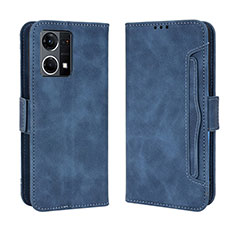 Coque Portefeuille Livre Cuir Etui Clapet BY3 pour Oppo F21 Pro 4G Bleu