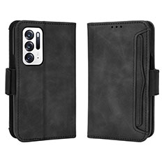 Coque Portefeuille Livre Cuir Etui Clapet BY3 pour Oppo Find N 5G Noir