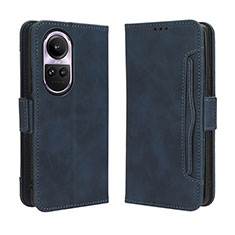 Coque Portefeuille Livre Cuir Etui Clapet BY3 pour Oppo Reno10 5G Bleu