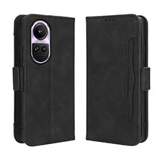 Coque Portefeuille Livre Cuir Etui Clapet BY3 pour Oppo Reno10 5G Noir