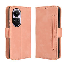 Coque Portefeuille Livre Cuir Etui Clapet BY3 pour Oppo Reno10 5G Rose