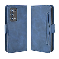 Coque Portefeuille Livre Cuir Etui Clapet BY3 pour Oppo Reno6 Pro 5G Bleu