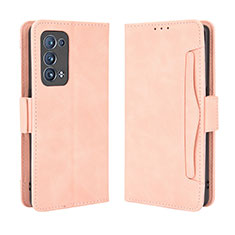 Coque Portefeuille Livre Cuir Etui Clapet BY3 pour Oppo Reno6 Pro 5G Rose