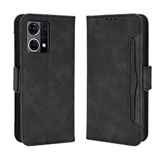 Coque Portefeuille Livre Cuir Etui Clapet BY3 pour Oppo Reno7 4G Noir