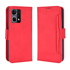 Coque Portefeuille Livre Cuir Etui Clapet BY3 pour Oppo Reno7 4G Rouge