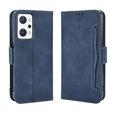 Coque Portefeuille Livre Cuir Etui Clapet BY3 pour Oppo Reno7 A Bleu