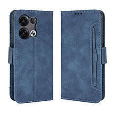 Coque Portefeuille Livre Cuir Etui Clapet BY3 pour Oppo Reno8 Pro 5G Bleu