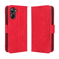 Coque Portefeuille Livre Cuir Etui Clapet BY3 pour Realme 10 Pro 5G Rouge