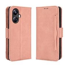 Coque Portefeuille Livre Cuir Etui Clapet BY3 pour Realme 10 Pro+ Plus 5G Rose