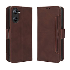 Coque Portefeuille Livre Cuir Etui Clapet BY3 pour Realme 10S 5G Marron