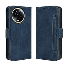 Coque Portefeuille Livre Cuir Etui Clapet BY3 pour Realme 11 5G Bleu