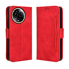 Coque Portefeuille Livre Cuir Etui Clapet BY3 pour Realme 11 5G Rouge