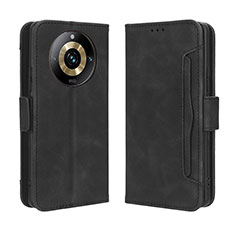 Coque Portefeuille Livre Cuir Etui Clapet BY3 pour Realme 11 Pro 5G Noir