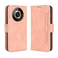 Coque Portefeuille Livre Cuir Etui Clapet BY3 pour Realme 11 Pro+ Plus 5G Rose