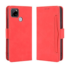 Coque Portefeuille Livre Cuir Etui Clapet BY3 pour Realme 7i RMX2193 Rouge