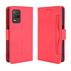 Coque Portefeuille Livre Cuir Etui Clapet BY3 pour Realme 8 5G Rouge