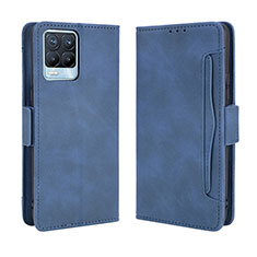 Coque Portefeuille Livre Cuir Etui Clapet BY3 pour Realme 8 Pro Bleu