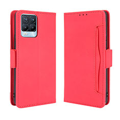 Coque Portefeuille Livre Cuir Etui Clapet BY3 pour Realme 8 Pro Rouge