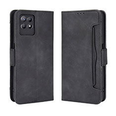 Coque Portefeuille Livre Cuir Etui Clapet BY3 pour Realme 8i Noir